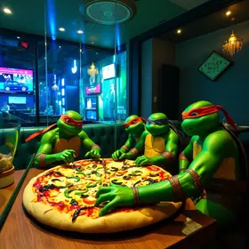 pizzaria das Tartarugas Ninja
