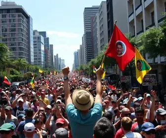 multidão ocupa rua Augusta