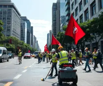 limpeza na Avenida Paulista